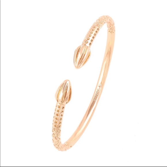 Gold Baby Bangle West Indian Bollywood African Caribbean Pyramid Ends Fashion - Picture 3 of 3